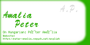 amalia peter business card